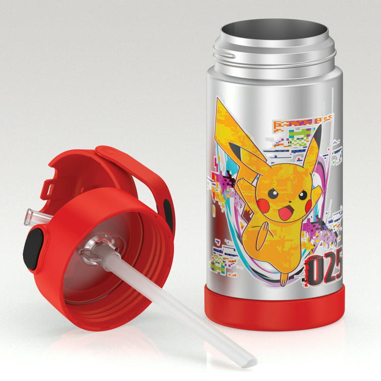 Thermos Funtainer Pokemon Pikachu Metal Water Bottle Red