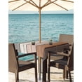 thumbnail image 3 of Fsddascl Farmhouse Brown Grey Outdoor Tablecloth - 54x54 Inch Square Dining Table Cover, Country Vintage Wooden Waterproof Outdoor Table Cloth with Umbrella Hole & Zipper for Picnic/Patio/Party, 3 of 7