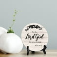 thumbnail image 2 of Round For The Lord God Is A Sun And Shield; Psalm 84:11 Wood Color Circle Table Sign (5x5"), 2 of 4