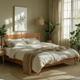 thumbnail image 2 of Acacia Callisto Solid Wood Bed Frame with Headboard, Signature Headboard Wood Bed, Queen - Walnut, 2 of 9
