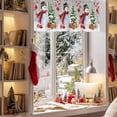 thumbnail image 3 of Valances for Windows Red Christmas Snowman Rod Pocket Cafe Window Treatments Valance Curtains for Kitchen Bathroom Laundry Basement Windows 42"x12", 3 of 7
