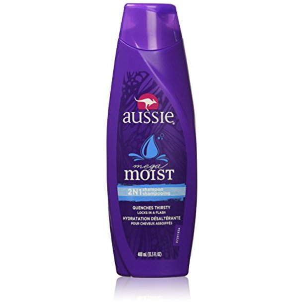 Aussie Mega Moist Shampoo 13.50 oz (Pack of 6)