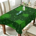 thumbnail image 4 of 60"x90" St Patrick's Day Clover Tablecloth, Waterproof Washable Polyester Square Table Cover Durable Tablecloth for Kitchen Dining Table Party Decor, 4 of 7