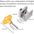 thumbnail image 2 of 4 Pieces Adjustable Window Door Safety Lock, Aluminum Alloy Sliding Window Latches, For Child Safety Anti-theft Protection, 2 of 3