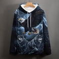thumbnail image 5 of LAOLIUSN Men's 3d Print Wolf And Bald Eagle Graphic Hoodie Animal Themed Sweatshirt, S-4XL, 5 of 7