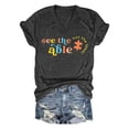 thumbnail image 4 of WILLBEST T-Shirt de Compression pour Femmes T-Shirt de Sensibilisation Casse-Tête Manches Courtes Imprimé, 4 of 4