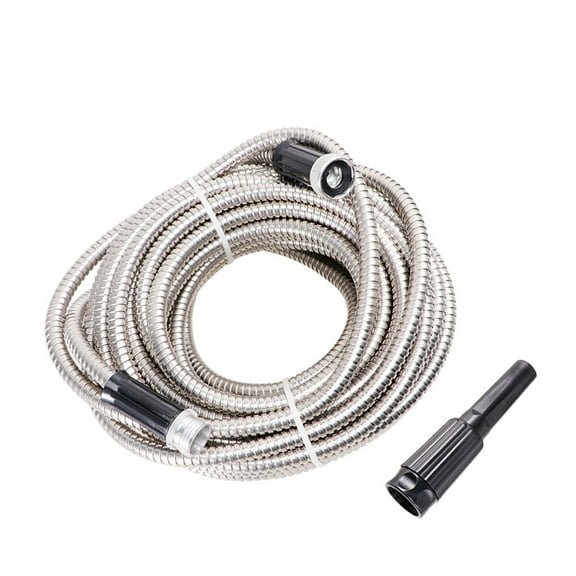 LULULION Telescopic Watering Hose Stainless Steel Puncture Proof for Garden