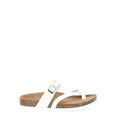 thumbnail image 3 of Time and Tru Women's Asymmetric Strap Footbed Sandals, Wide Width Available, 3 of 7