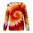 thumbnail image 5 of Bovemsi Womens Sweatshirts Women's Tie Dye Pattern Plus Size Fashion Tops Long Sleeved Fall Fashion Outfits 2025 Clothes, 5 of 5
