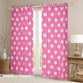 thumbnail image 2 of Homewish Teens Female Men Polka Dots Black Out Curtains,Pink White Curtains Pack of 2 (42x63 Each),Minimalist Vintage Geometric Circle Bedroom Curtains,Super Cozy Room Decor, 2 of 6