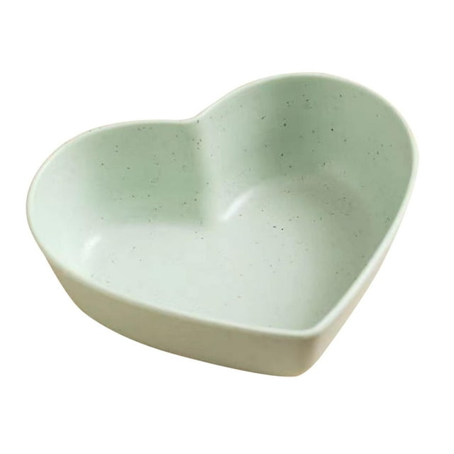 Cuenco en forma de corazón para inmersión, cuenco minimalista para aperitivos de frutas, cuenco creativo para postre, plato para servir para bodas, Verde