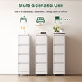 thumbnail image 5 of Dtwnek 4 Drawer Metal Locking Vertical File Cabinet with Wheels, Lockable Cabinet for Home & Office, White, 5 of 10