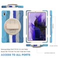 thumbnail image 5 of Dteck Case for Samsung Galaxy Tab S7 FE SM-T730 T736B (2021) 12.4-inch,Shockproof Rubber 3-Layer Protection Armor Hand Pull 360 Rotatable Kickstand Cover,Blue, 5 of 8