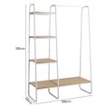 thumbnail image 6 of UBesGoo Metal Clothes Rack with 4 Tiers Wood Shelves Heavy Duty Garment Rack for Clothing Storage White, 6 of 12