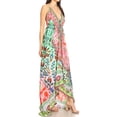 thumbnail image 3 of Sakkas Lizi Womens Maxi High-low Halter Handkerchief Long Dress Beach Party - TM208-Multi - One Size, 3 of 5