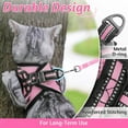 thumbnail image 4 of rabbitgoo Cat Harness and Leash Set for Walking Escape Proof, Adjustable Soft Kittens Vest with Reflective Strip for Small Cats, Comfortable Outdoor Vest, Pink, 4 of 9