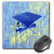 3dRose, Cap with Tassel, Blue, MousePad
