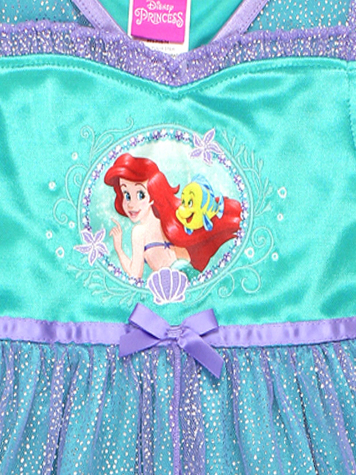 The Little Mermaid Ariel Toddler Girls Fantasy Gown Nightgown Pajamas 21LM165TGS - image 4 of 7