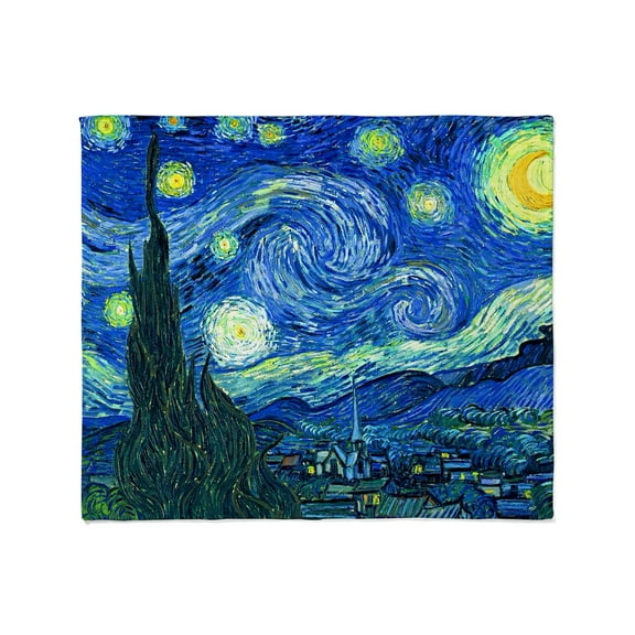 CafePress - Van Gogh Starry Night Throw Blanket - Soft Fleece Throw Blanket, 50"x60" for All Ages