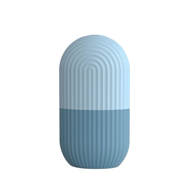 Herramienta Belleza para El Cuidado La Piel Silicone Bandeja Hielo Roller Cara (azul)