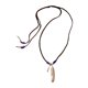 thumbnail image 1 of Collar con colgante de plumas, joyería tribal, estilo vintage, cordón de cuero PU ajustable. normal, 1 of 9