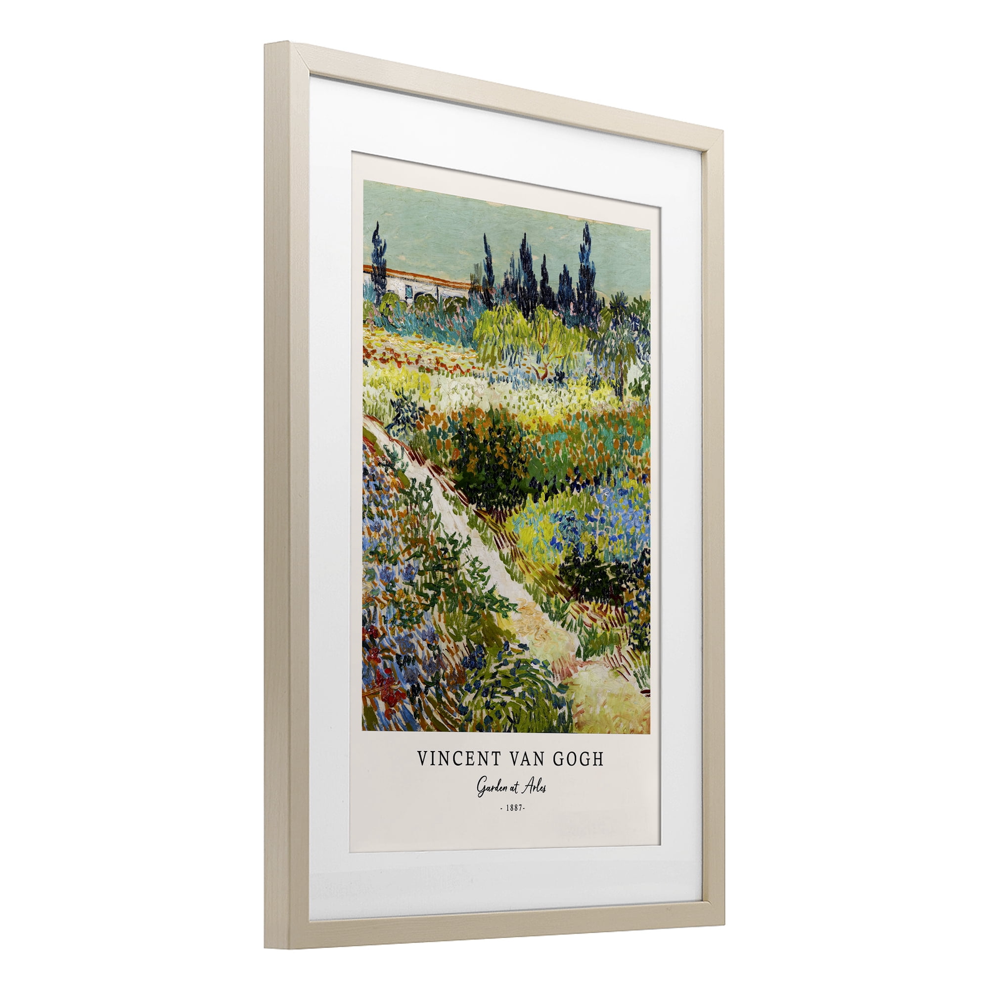 Stupell Industries Classic Garden At Arles Birch Framed Print Under Glass, design by Vintage Hustle