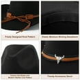 thumbnail image 4 of WoWstyle Black Cowboy Hat for Adult Men Women Cowgirl Hat with Adjustable Leather Hat Band Western Cattleman Cowboy Rodeo Outfit for Outdoor Activities, Parties, Farm-Related Events, Music Festivals, 4 of 11