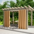 thumbnail image 3 of DONGPAI Outdoor Curtains for Patio Waterproof 52" x 96" Grommet Light Blocking Privacy Curtains Outside Curtains for Porch Gazebo Pergola, Brown, 1 Panel, 3 of 6