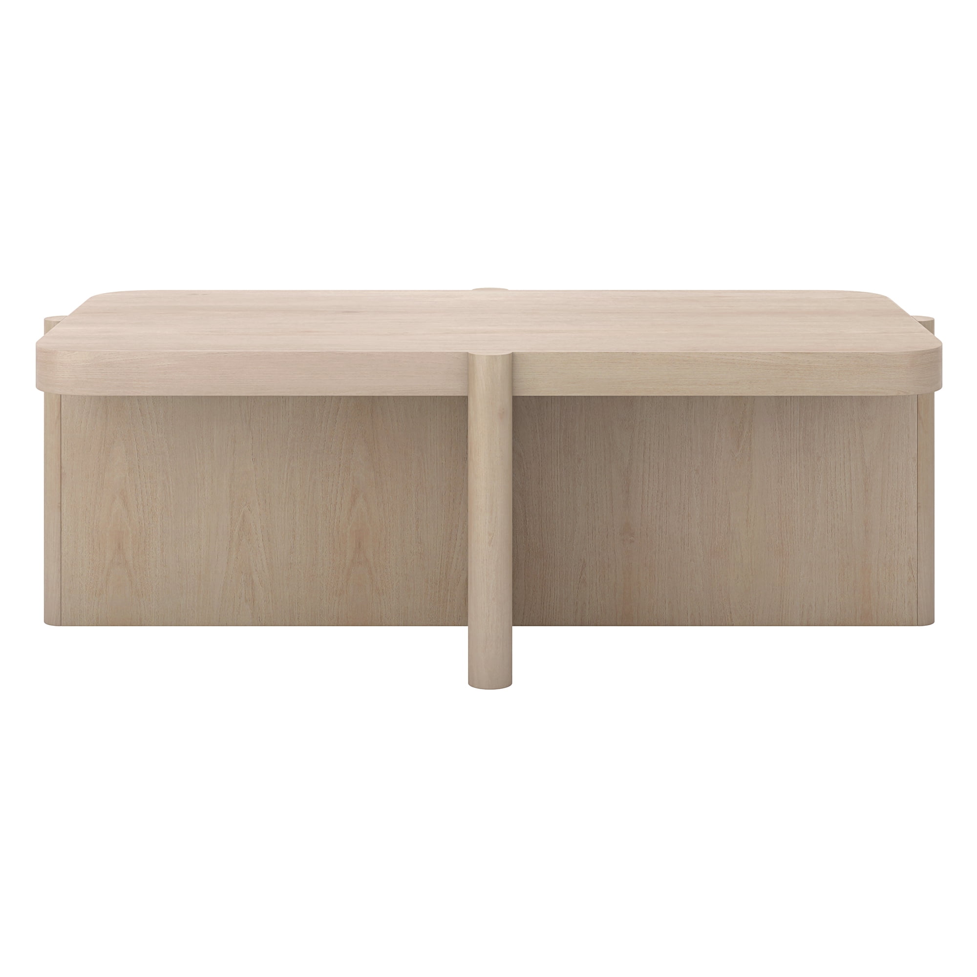 Evelyn&Zoe Modern/Contemporary 45" Wide Alder White Coffee Table