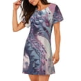 thumbnail image 2 of Sikiie Dragon1 Print Women's Short-sleeved Nightdress, Round Neck Pullover Nightdress Pajamas Summer Home Wear, 2 of 6