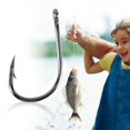 thumbnail image 4 of 1 Set 100 Pcs 10 Sizes 3# - 12# Black Silver Fishing Hooks With Carry Box, 4 of 5