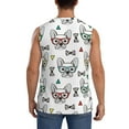 thumbnail image 4 of Uemuo Cute French Bulldog Pattern Men's Sleeveless T-Shirt,Muscle Athletic Tank Top, Moisture-wicking Quick-dry Breathable Classic Tee Top for Gym Run Outdoor Sports-3X-Large, 4 of 8