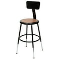 thumbnail image 2 of Hampden Furnishings Flynn 19-27" Adjustable Steel Science Stool with Backrest, Black, 2 Pk, 2 of 9