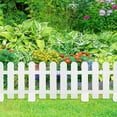 thumbnail image 4 of Raindrops 4Pcs White Plastic Garden Fence Panel Decorative Flowerbed Border Lawn Edging Landscape Fencing, 4 of 8