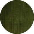 thumbnail image 1 of Ahgly Company Indoor Round Abstract Green Modern Area Rugs, 7' Round, 1 of 4