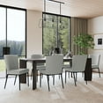 thumbnail image 2 of HomePop Channel Back Dining Chair with Metal Legs, Set of 2, Light Gray, 2 of 8