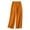 Orange, variant on Tisuna Women'S Casual Pants Solid Color Elastic Waist Straight Leg Trousers Women Classic Fit Linen Pants Beige Size L