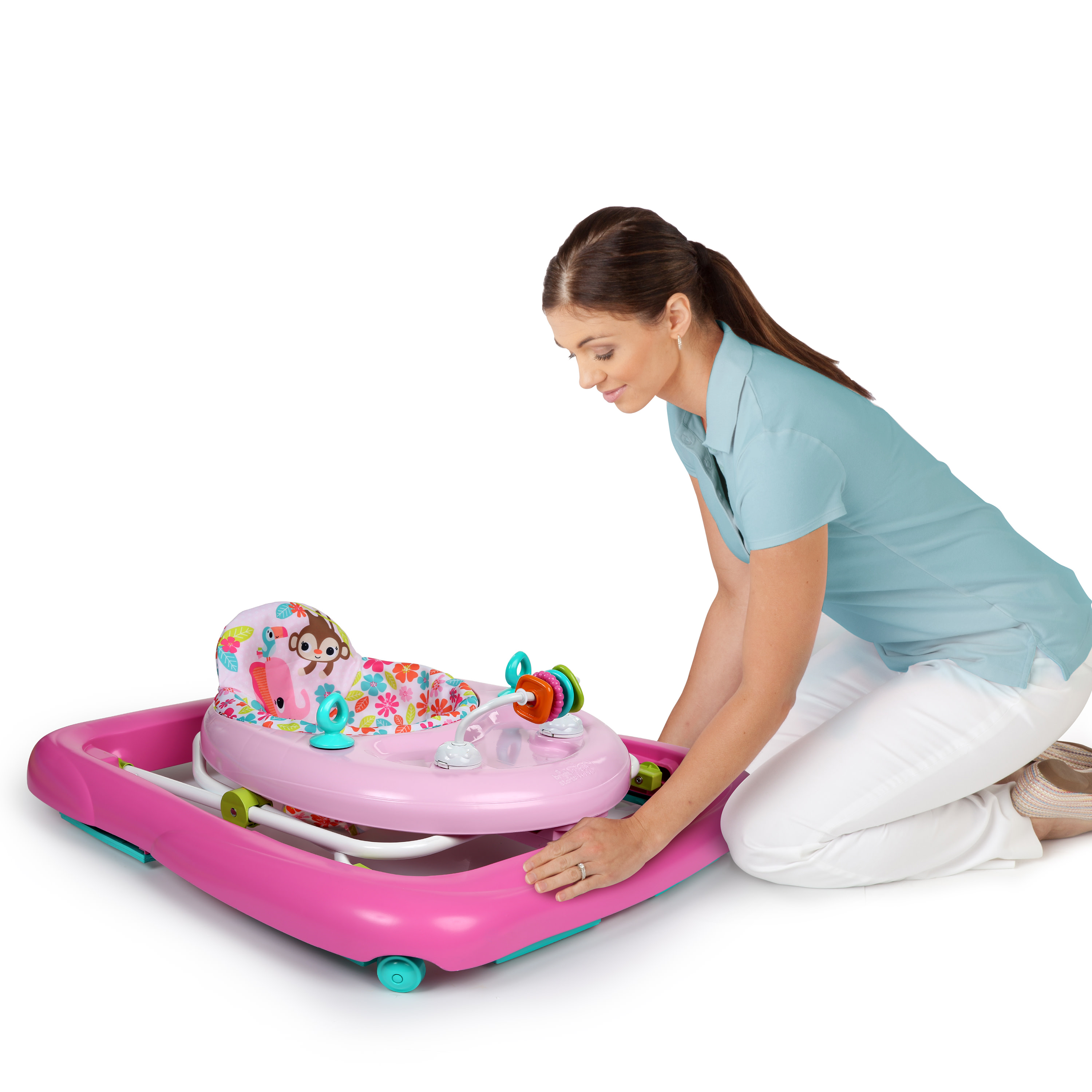 bright starts floral friends walker