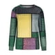 thumbnail image 4 of Puntoco Mujeres Moda Casual Geometría Impreso Suéter Manga Larga Cuello Redondo tops Puntoco Puntoco-1728, 4 of 6