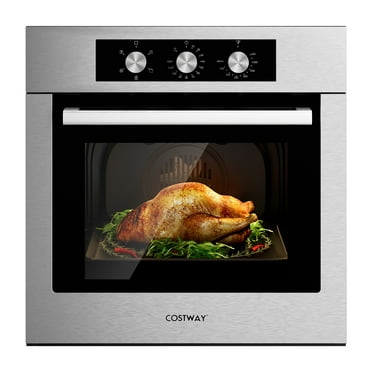 Costway 24'' Single Wall Oven 2.47Cu.ft Built-in Electric Oven 2300W w/ 5 Cooking Modes