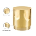 thumbnail image 4 of Meridian Furniture Jazzy Gold Stainless Steel Drum End Table, 4 of 7