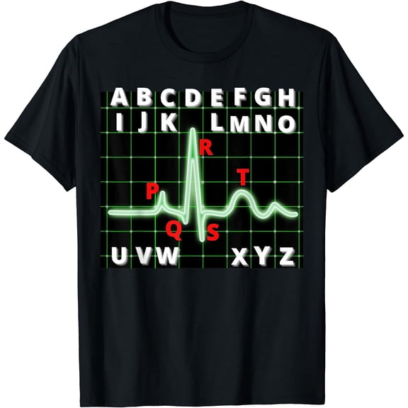 Funny PQRST Complex ECG Waves Nursing Gift For RN, ICU Nurse T-Shirt