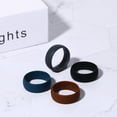 thumbnail image 5 of Avaner Silicone Wedding Ring for Men: 4 Pack 8.5mm Width Breathable Air Grooves Silicone Rubber Wedding Engagement Bands Valentine's Day Gift, Size 10, 5 of 6