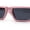 Pink Black, variant on Womens Squared Rectangle Mod Plastic Retro Sunglasses Pink Black