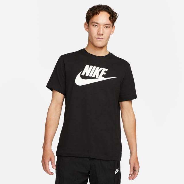 Camiseta Deportiva de Manga Corta Sportswear Icon Futura, Nike, Hombre, Negro (Black/White), L