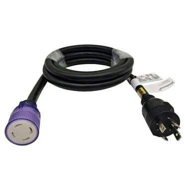 Parkworld 79087 UL Listed NEMA 14-30 Extension Cord, Generator 30amp 4 Prong Extension Cord, NEMA L14-30P to L14-30R Female with Lighted. (10 Feet)