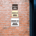 thumbnail image 3 of Signs ByLITA Square Emergency Exit Door or Wall Sign | Spanish Bilingual Business and Office Signs (Brushed Silver) - Large, 3 of 8