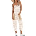 thumbnail image 1 of Monos Tankaneo para mujer, verano, playa, cuello en V, a rayas, 1 of 7
