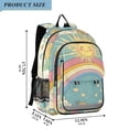 thumbnail image 2 of FORMRS School Backpack 17" Student Travel Bag with Laptop Compartment, Retro Beige Rainbow, 2 of 7