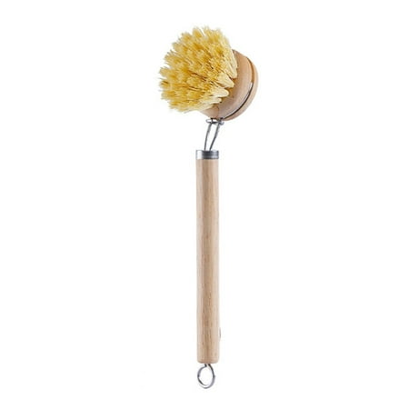 

1 Pcs Wooden Dish Scrub Brush Kitchen Wooden Cleaning Scrubbers Cleaning Brush For Washing Dish Cast Iron Pan Pot Kitchen Tools